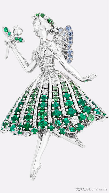 vancleef&arpels 梵克雅宝 祖母绿 宝石胸针_名贵宝石