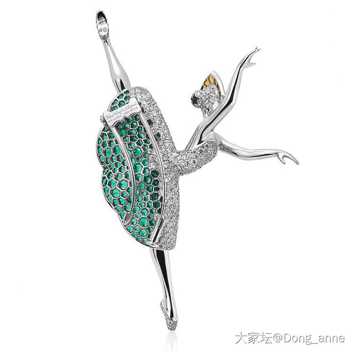 vancleef&arpels 梵克雅宝 祖母绿 宝石胸针_名贵宝石