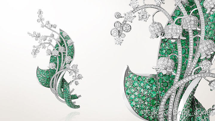 vancleef&arpels 梵克雅宝 祖母绿 宝石胸针_名贵宝石