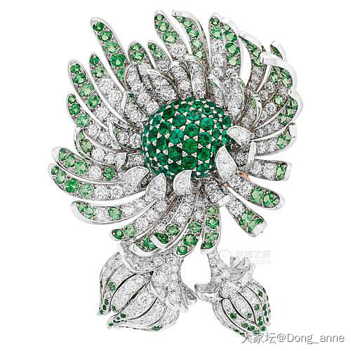 vancleef&arpels 梵克雅宝 祖母绿 宝石胸针_名贵宝石