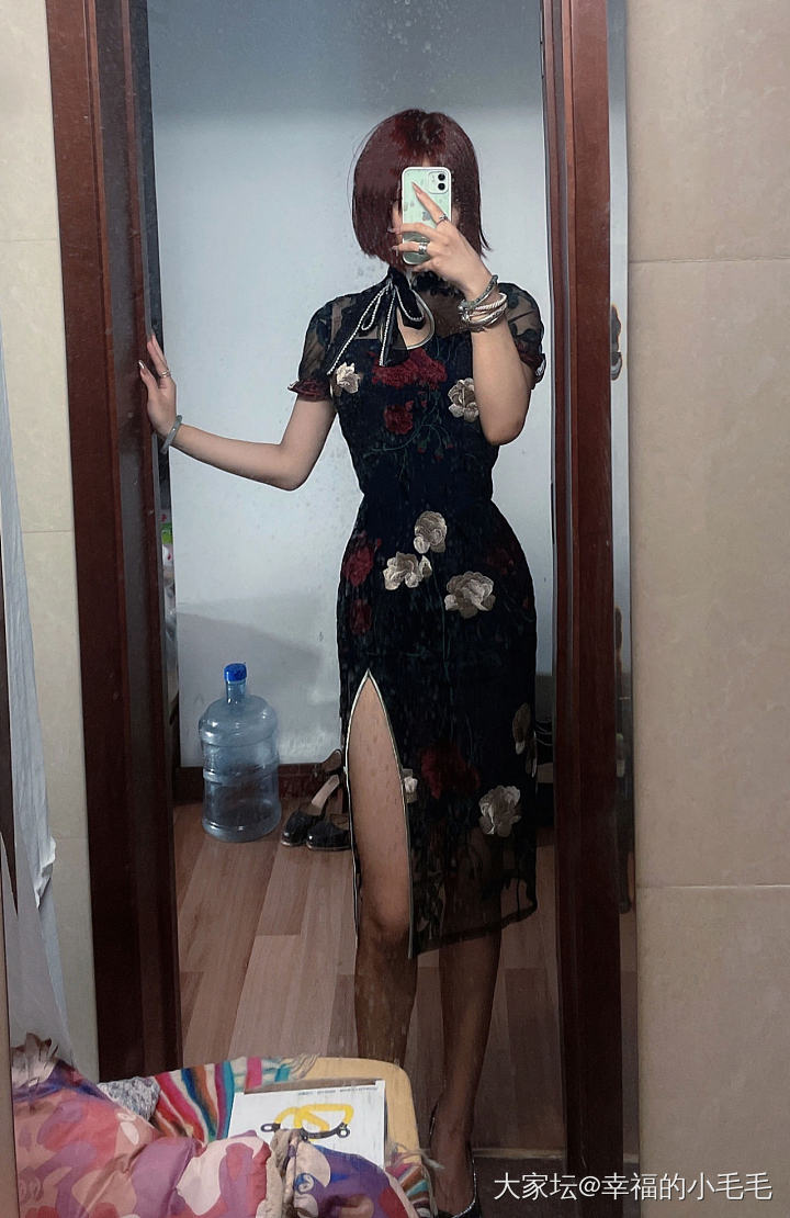 小毛毛的试衣间，第三件旗袍～_穿搭