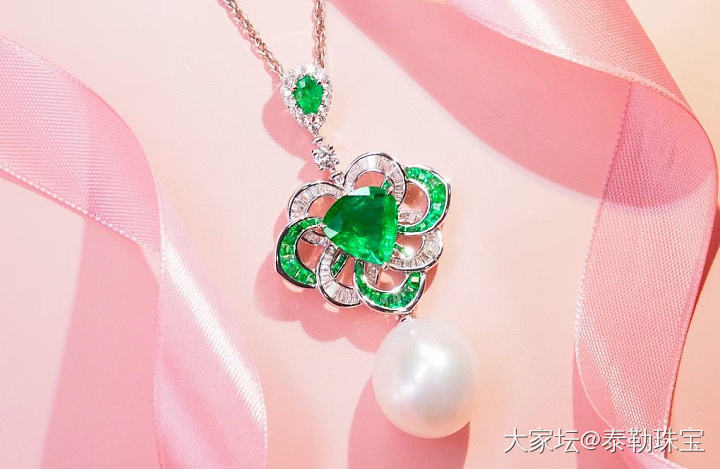 【泰勒彩宝】2.57ct祖母绿吊坠_吊坠祖母绿