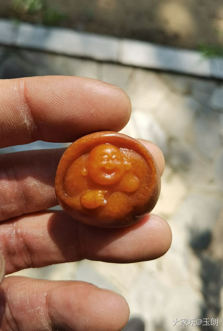 红沁籽弥勒_市场和田玉