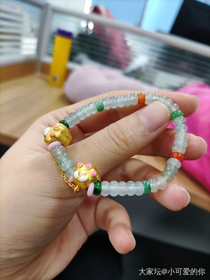 可可爱爱黄金猫猫爪～_串珠金