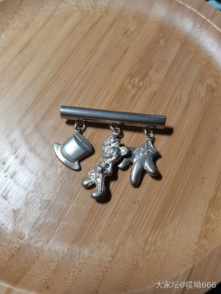 淘到一个小可爱 一个几十年历史的迪士尼925纯银胸针_胸饰银
