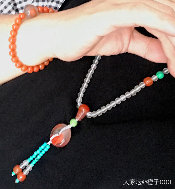 今天戴南红～_玉髓玛瑙