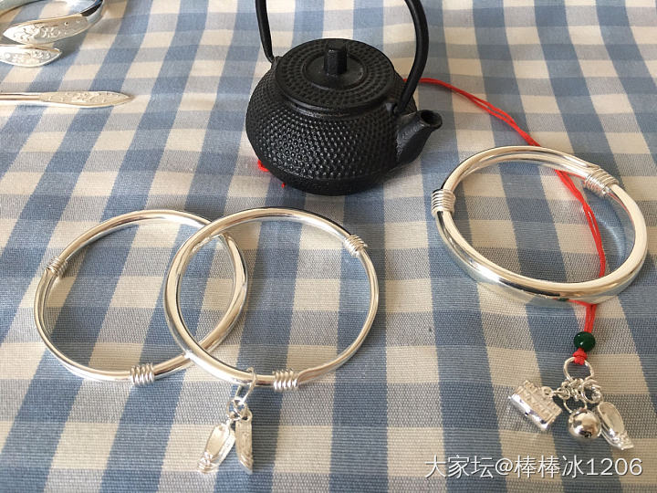 张宝源，光面关镯，55圈，59克_网店商家手镯银