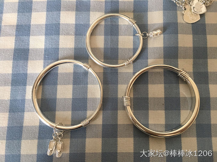 张宝源，光面关镯，55圈，59克_网店商家手镯银