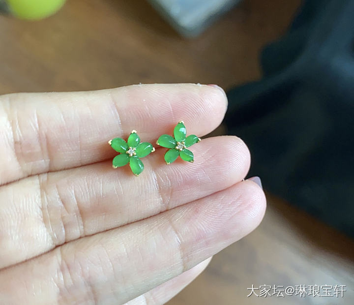 上几件新的18K镶嵌小精品耳钉3位数起_翡翠