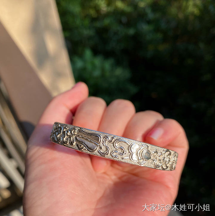 银之暗八仙_手镯银