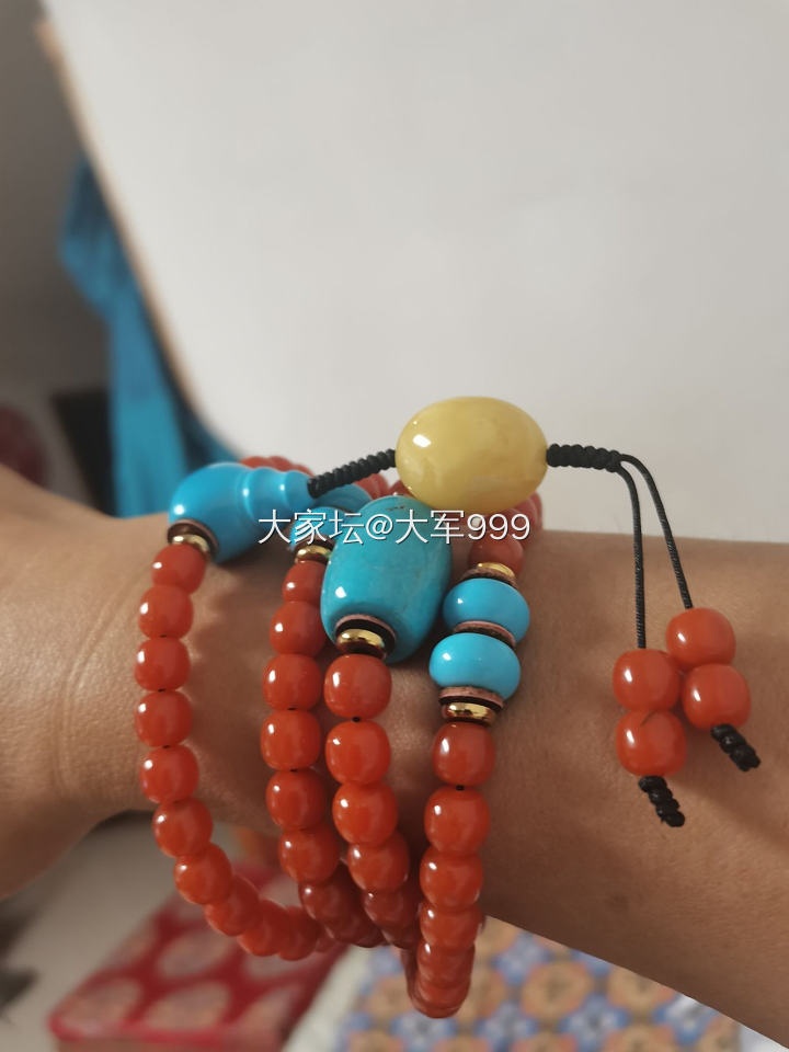 有幸入手一串保山杨柳冷水河柿子红老型南红0.8*0.88mm的108颗！太美了