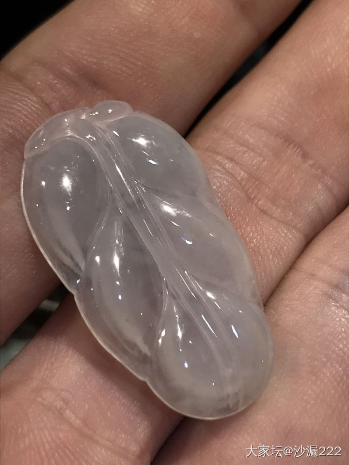 工作室新磨的几个翡翠树叶……_翡翠