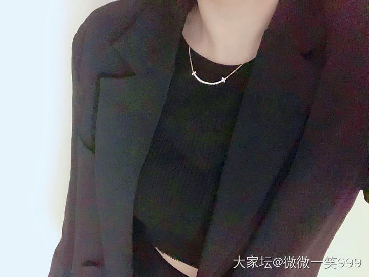 tiffany新款加粗的微笑😊_项链钻石