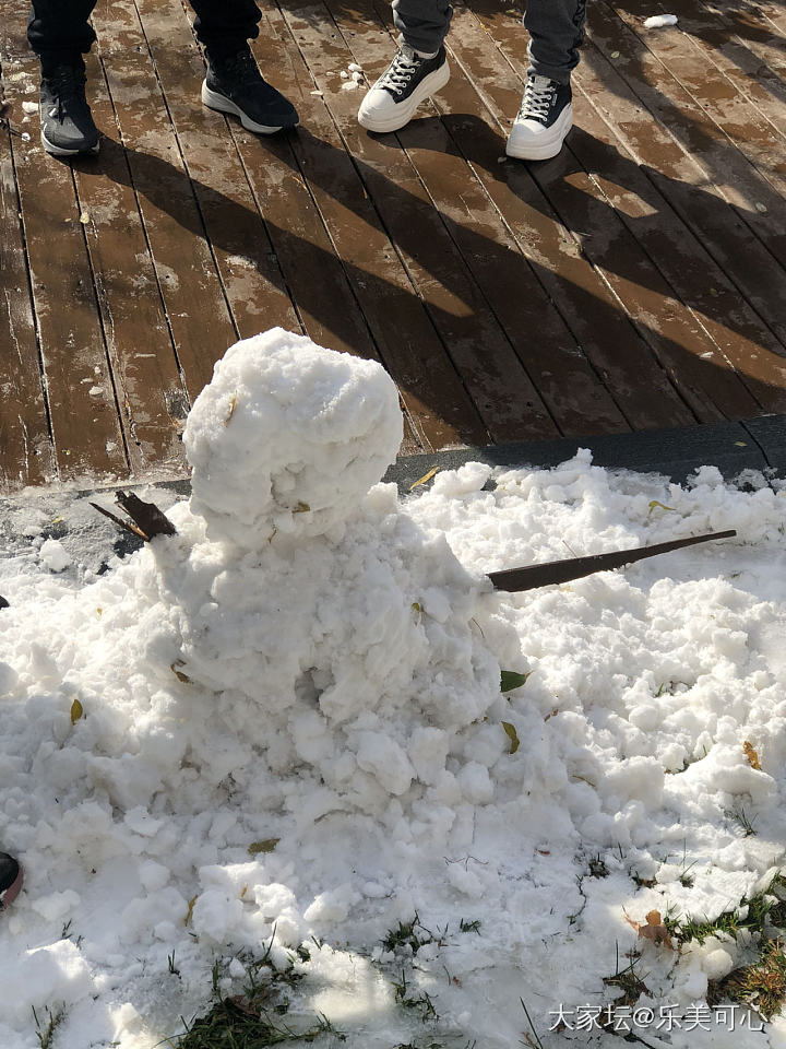 雪后乐趣-堆雪人_闲聊