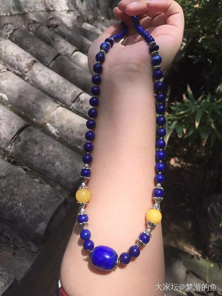 最爱的一条青金_琥珀蜜蜡青金石