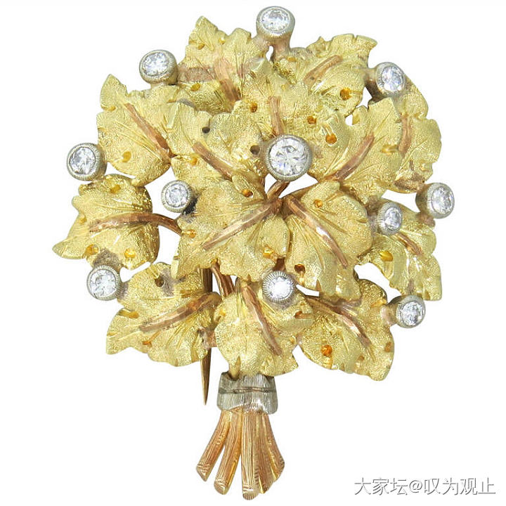 穿外套大衣佩戴的珠宝胸针好奢华_胸饰名贵宝石