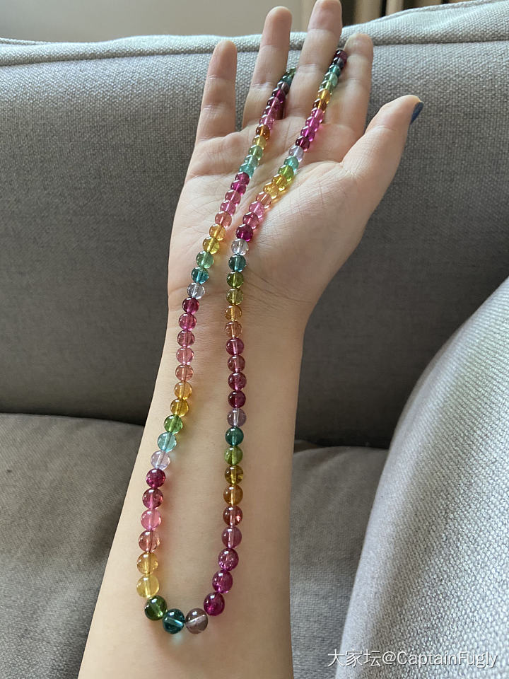 做个快乐的流沙河女孩_碧玺珠串粉晶
