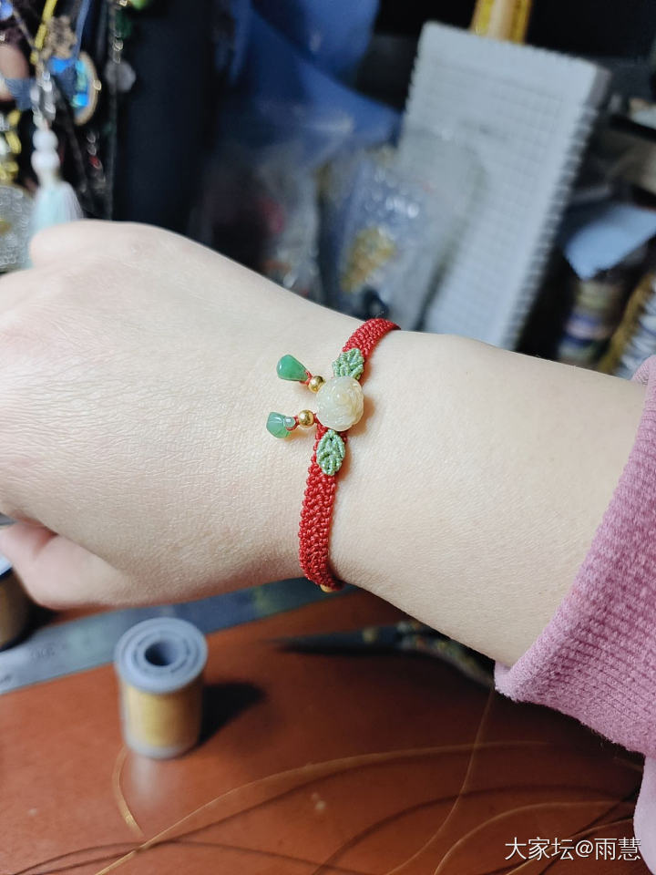 黄金，翡翠红手绳！_金