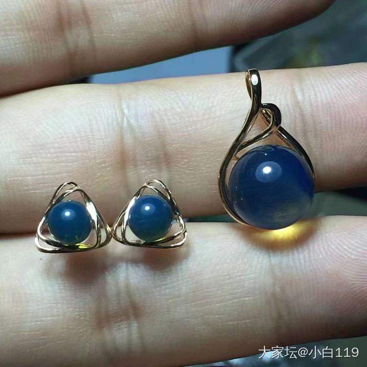 新收的多米尼加蓝珀叶子，_琥珀蜜蜡