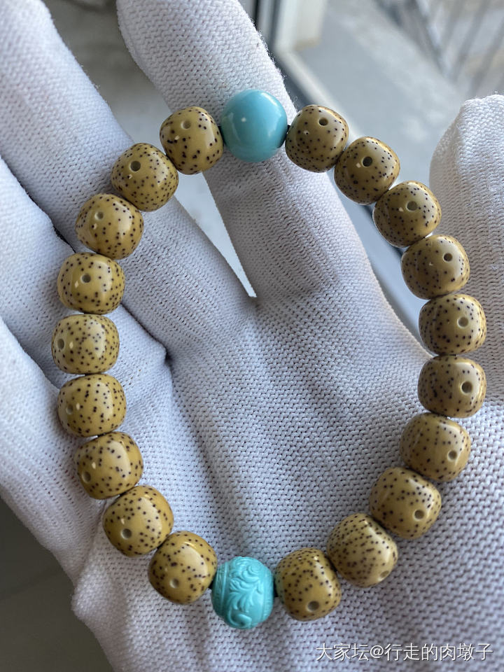 记录完美早晨收货星月一串_松石菩提子
