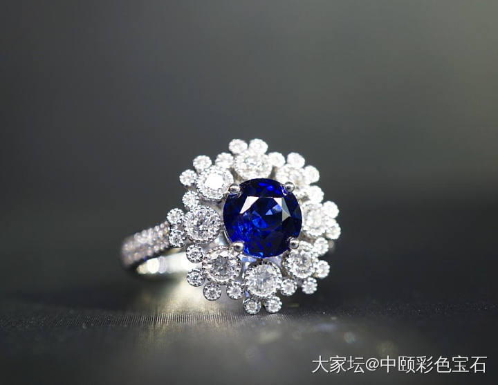 ##中颐天然皇家蓝蓝宝石戒指##  1.56ct