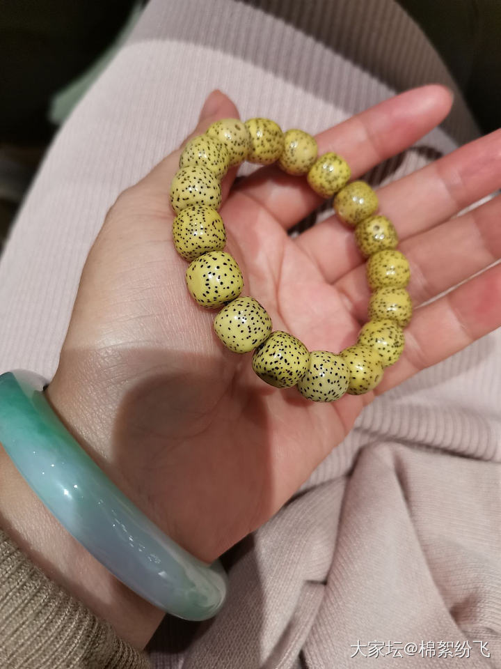 饭桌上低头一拍_翡翠菩提子