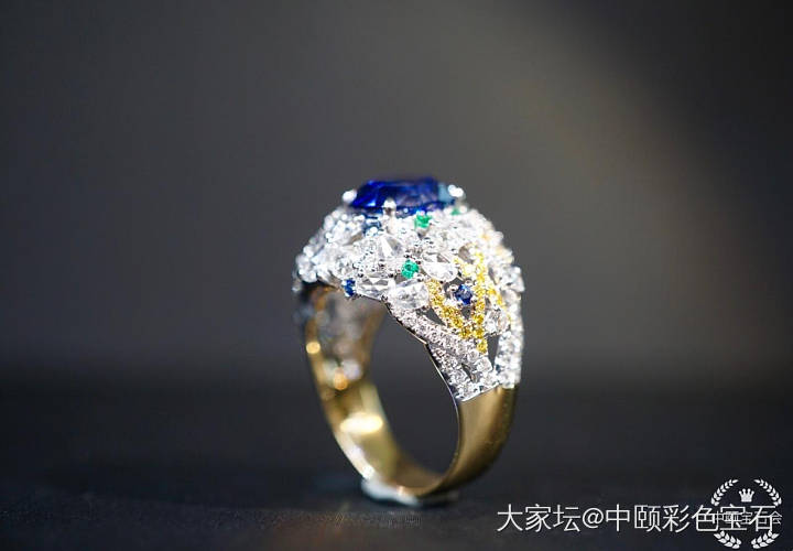 ##中颐天然矢车菊蓝宝石戒指##  3.61ct_蓝宝石名贵宝石