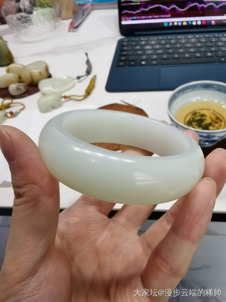 双休常规动作，品茗、复盘、盘玉😜_手镯