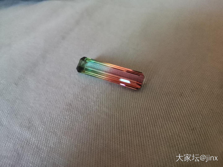 比较喜欢的一颗西瓜_刻面宝石碧玺彩色宝石