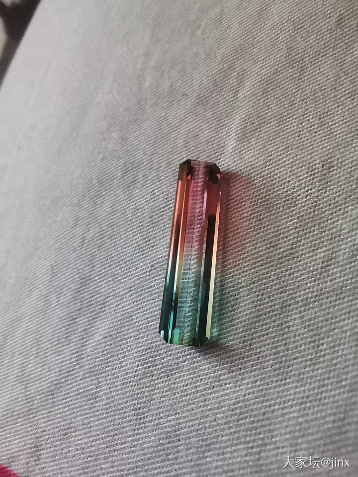比较喜欢的一颗西瓜_刻面宝石碧玺彩色宝石