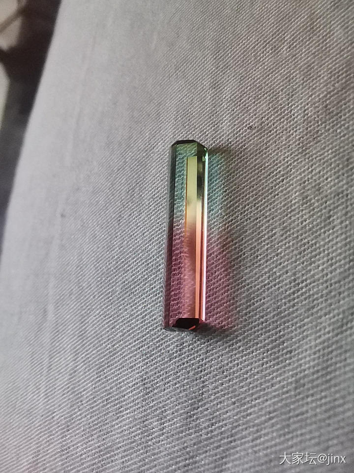 比较喜欢的一颗西瓜_刻面宝石碧玺彩色宝石