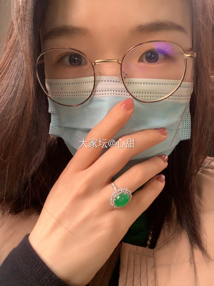 好久不戴翡翠绿蛋戒指_戒指翡翠