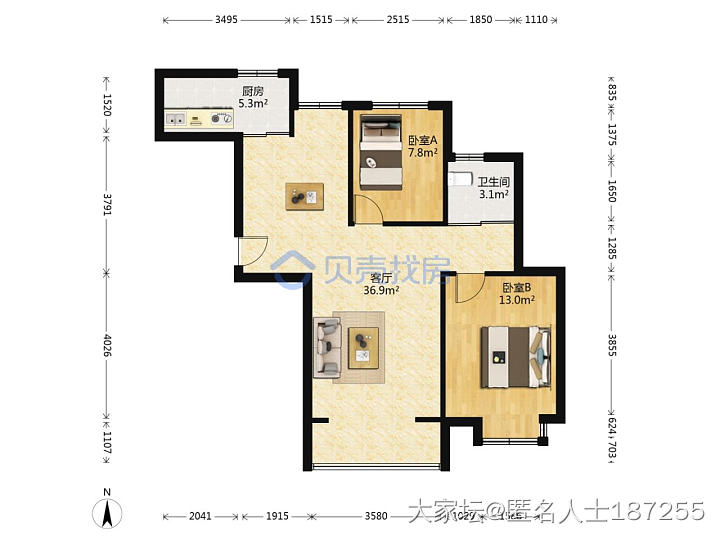 集美们帮我康康这户型_房子