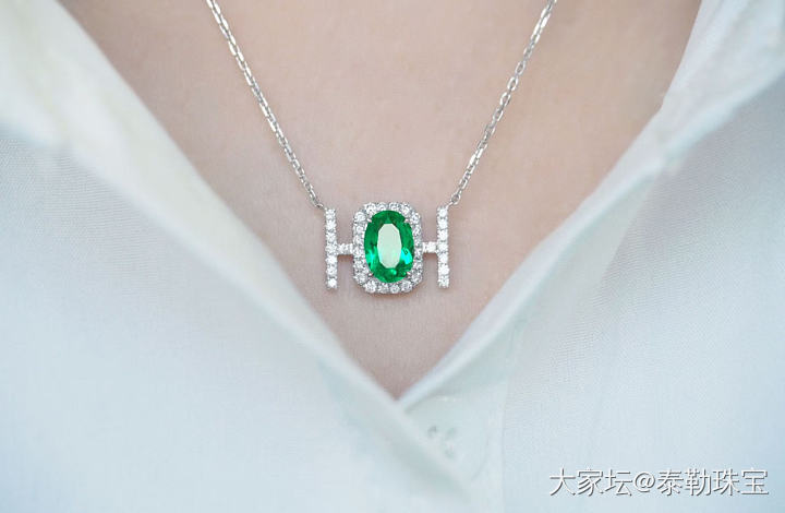 【泰勒彩宝】1.22ct哥伦比亚项链_名贵宝石