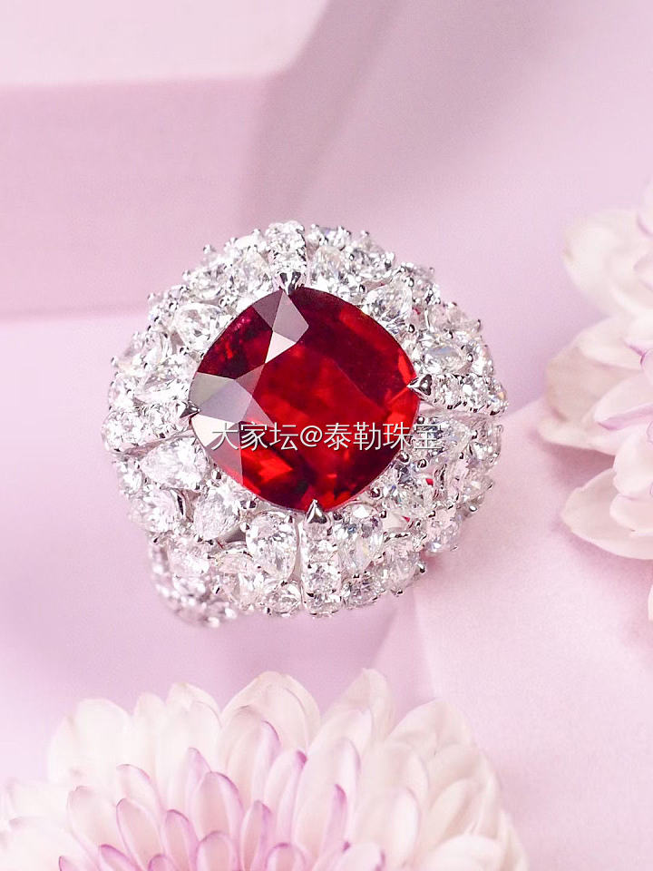 【泰勒彩宝】高段位收藏级无烧鸽血红7ct➕_红宝石