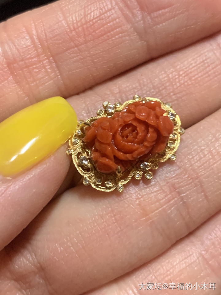 ❤️新入珊珊戒指一枚，小白求教！_珊瑚