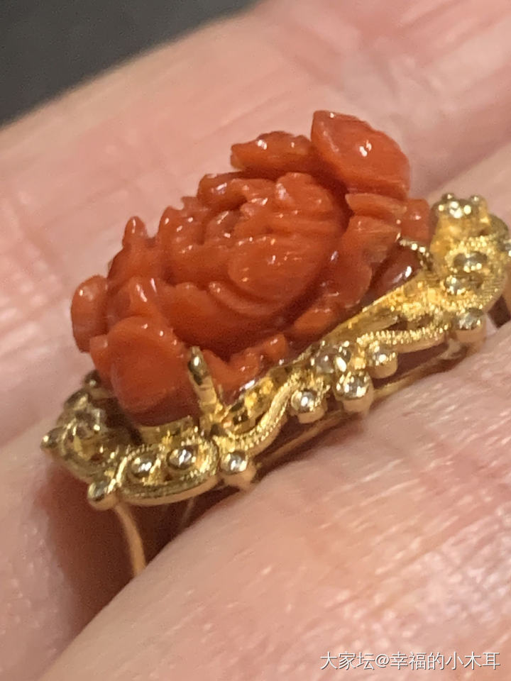 ❤️新入珊珊戒指一枚，小白求教！_珊瑚