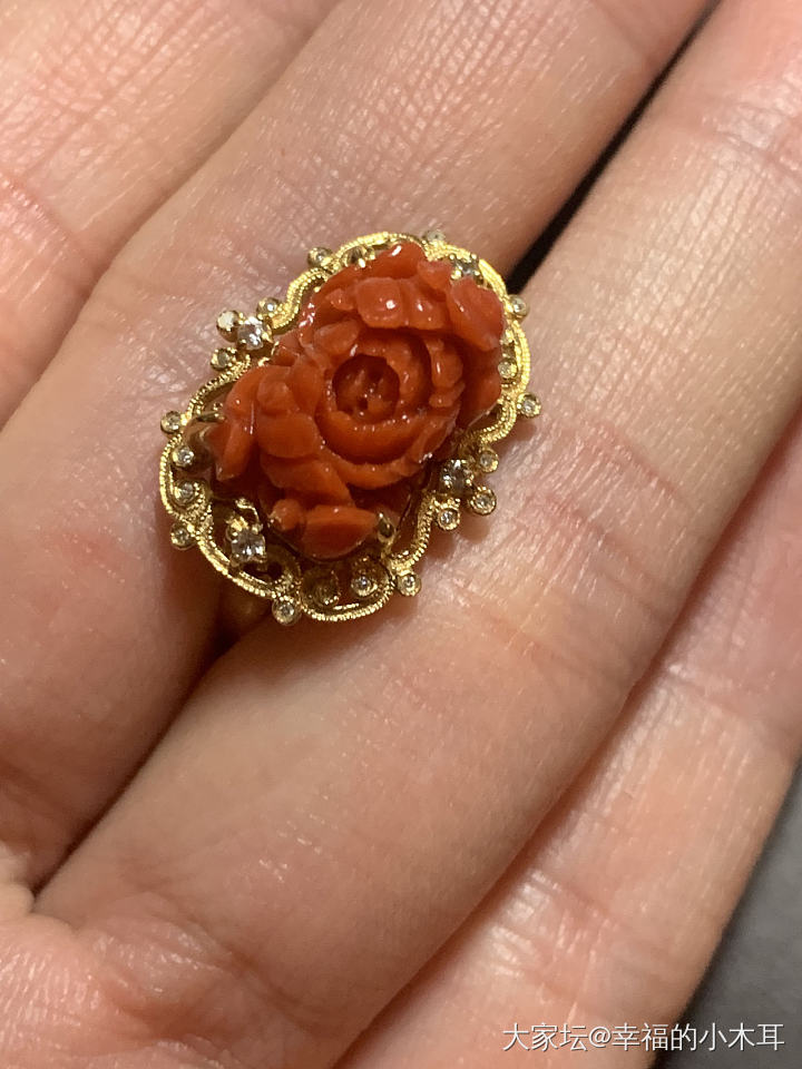 ❤️新入珊珊戒指一枚，小白求教！_珊瑚