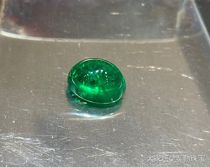 【泰勒彩宝】13.17ct素面祖母绿 鸽子蛋 玻璃体的石头有多美❗️_祖母绿