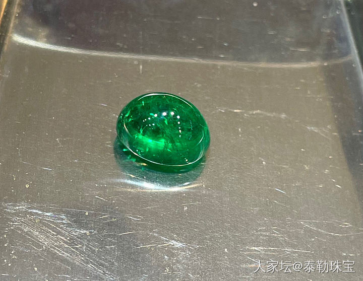 【泰勒彩宝】13.17ct素面祖母绿 鸽子蛋 玻璃体的石头有多美❗️_祖母绿