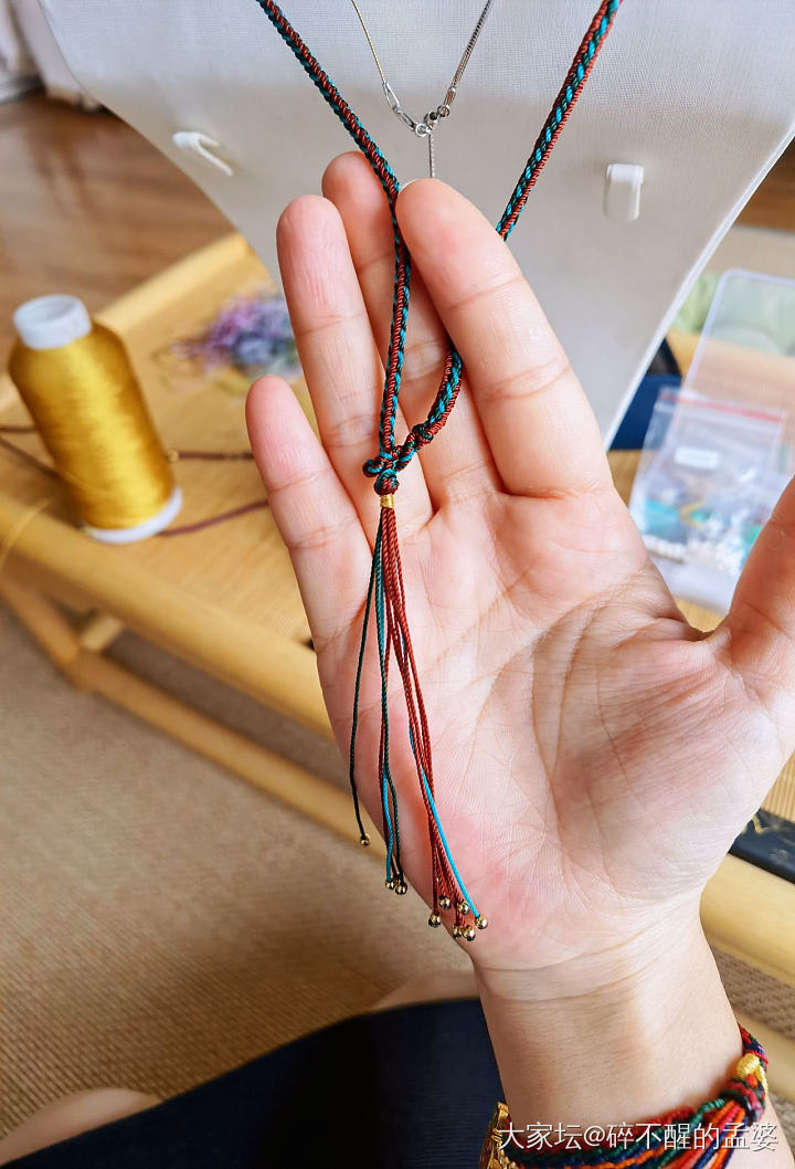 第一次尝试编吊坠绳子_吊坠手工diy编绳和田玉