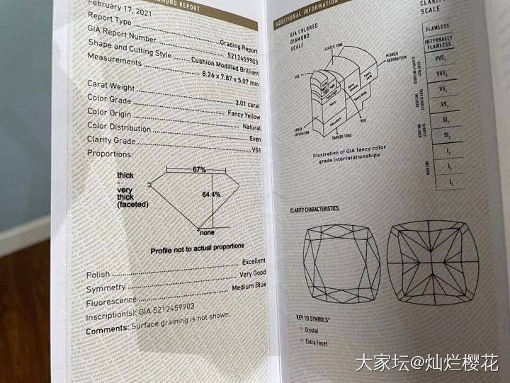 特价GIA 方形切割主石；3.0克拉
颜色： Fancy   yellow  
..._异形钻彩钻