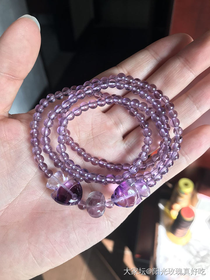 仅剩下的一条紫水晶手链_珠串紫水晶