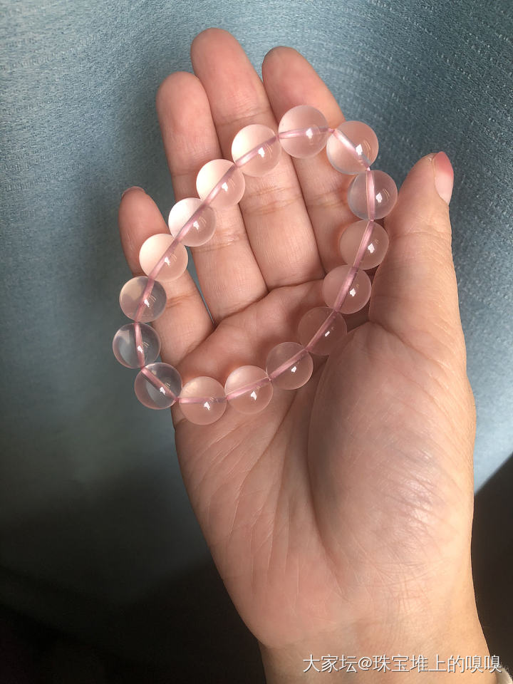 莫粉串串_珠串粉晶