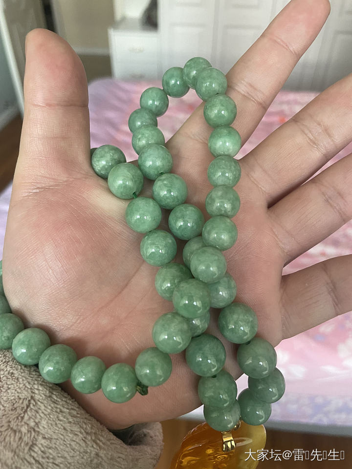 翡翠项链 满绿