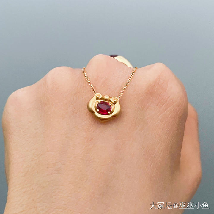 小咪咪红宝一套_项链戒指红宝石