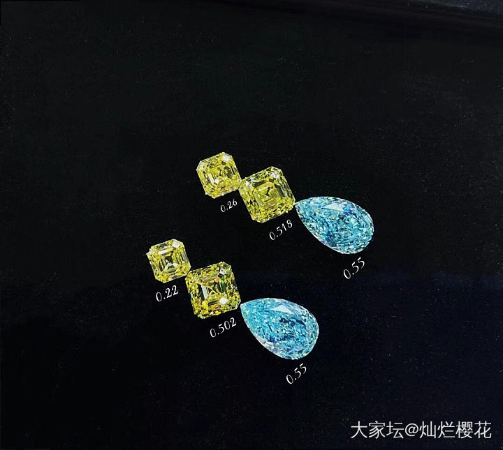配对耳钉｜Blue & Yellow . 稀缺纯蓝色+稀缺阿斯切的组合.  阿斯..._耳饰异形钻彩钻
