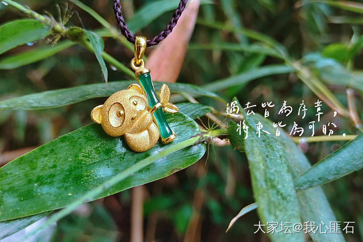 熊猫抱竹子🎍_吊坠翡翠