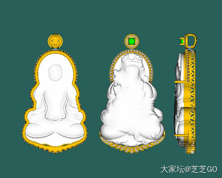 度母镶嵌回来_镶嵌翡翠