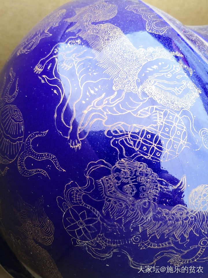 期待一款篮釉球瓶_陶瓷